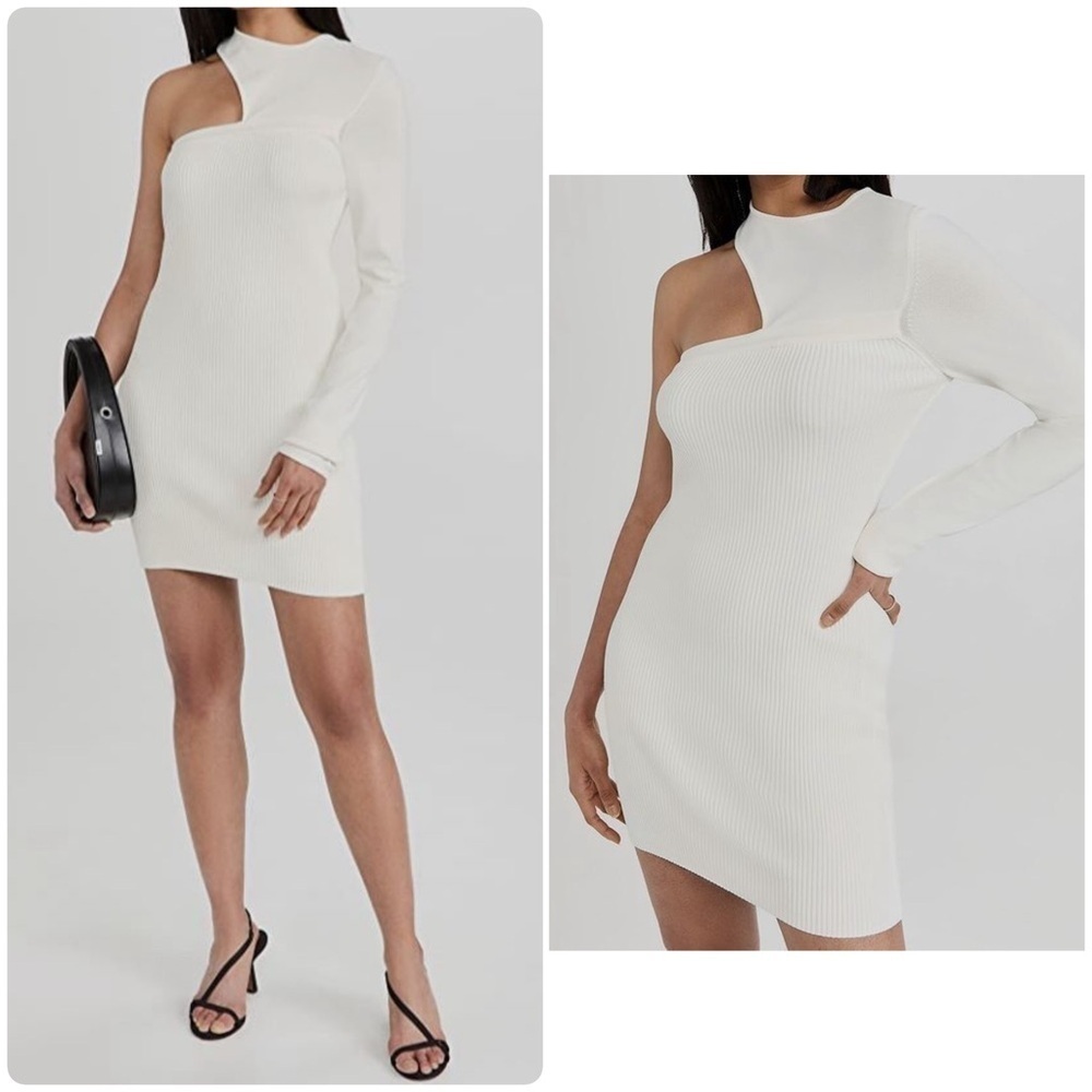 New! Gauge81 Tinino One Sleeve Bodycon Cutout Mini Dress 🤍 Small